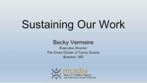 Sustaining Our Work