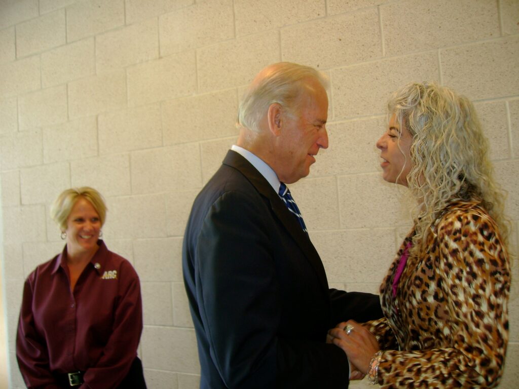 Colleen Coble meeting Joe Biden